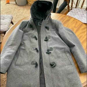Small Guess gray wool peacoat warm synthetic liner